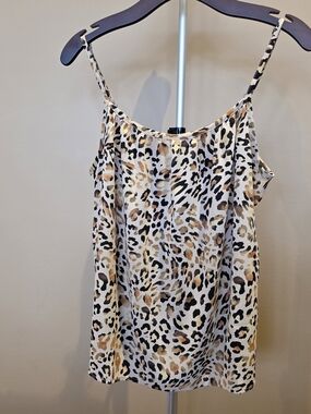 CAbi Lynx Cami - Cream, Black, Brown